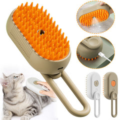 Cat Grooming Steamer Cleaning Brush