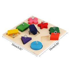 Pet Educational Toys Parrot Interactive Training Colorful Wooden Block Birds Puzzle Supplies DIY Toy Accessories