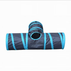 Foldable 3 Holes Pet Cat Tunnel Toy